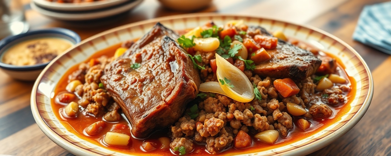 Hearty Poached Short Rib and Turkey Chili