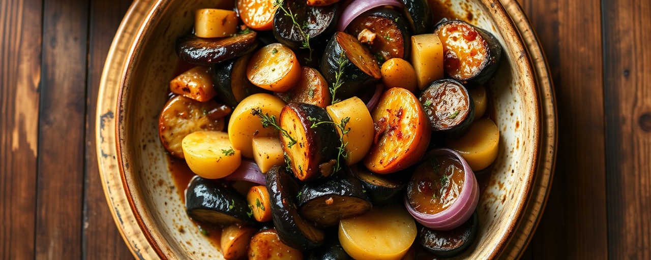 Highland Wok-Tossed Aubergine & Swede with Whisky-Thyme Glaze