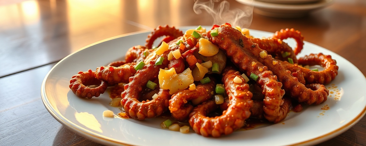 Hta Min San-Oh Chin (Roasted Octopus with Turmeric-Lime Glaze)