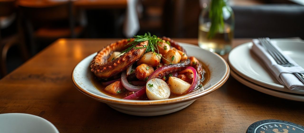 Htapodi Stifado (Braised Octopus Stew)