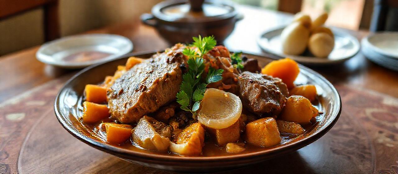 Hulu Pua'a me Pala 'ai Ula Clay Pot Stew