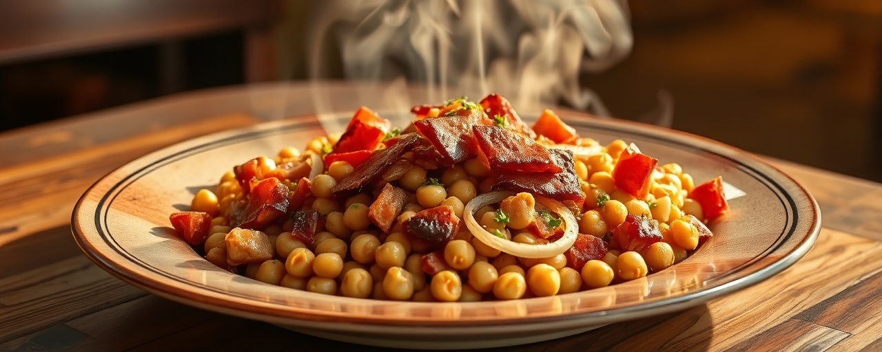 Hungarian Cured Szalonna and Chickpea Ragout