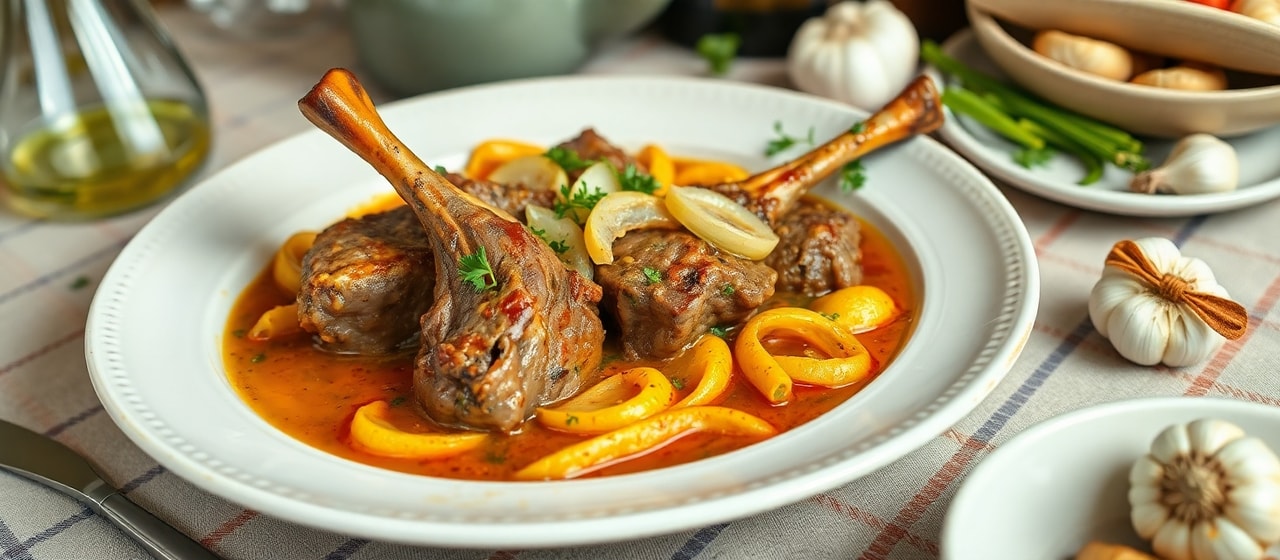 Hungarian Lamb Shank Paprikash