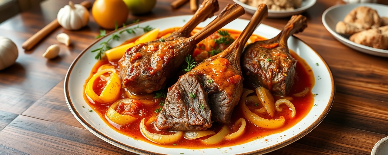 Hungarian Lamb Shank Paprikash