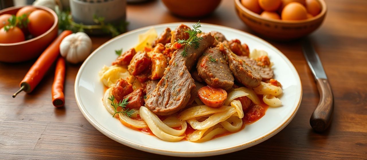 Hungarian Paprika Pork Stir-fry with Star Anise