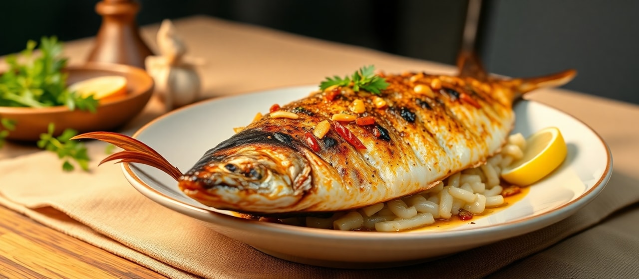 Ikan Bakar Rempah Kardamom (Pan-Seared Mackerel with Cardamom & Turmeric Paste)