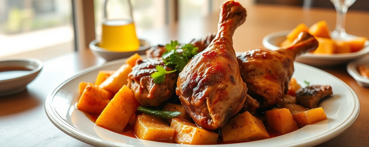 Inihaw na Manok at Kamote