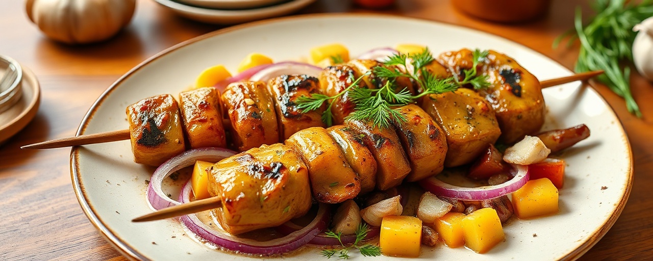 Jackfruit Shashlik 'Po-Russki' (Russian Style)