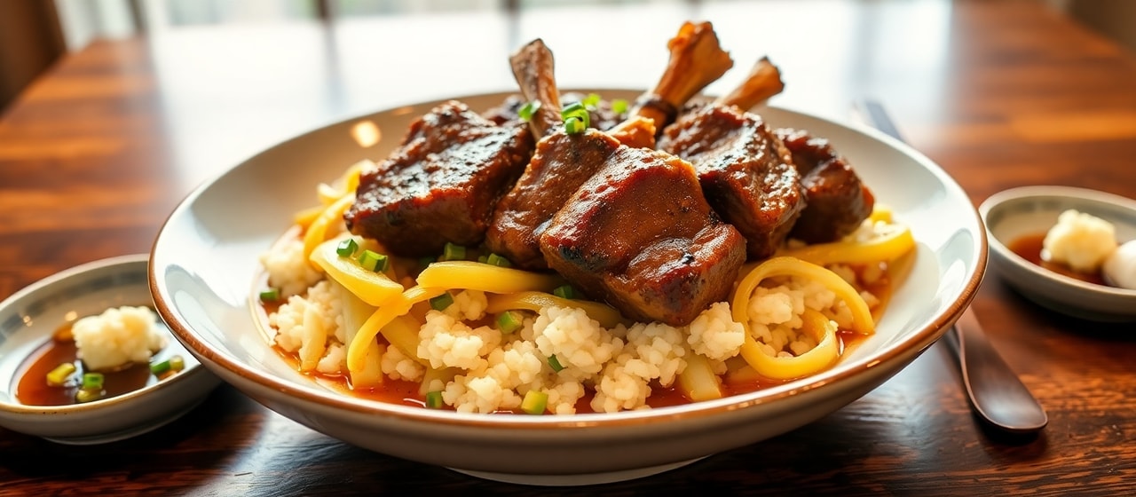 Japanese Miso-Braised Lamb Shanks