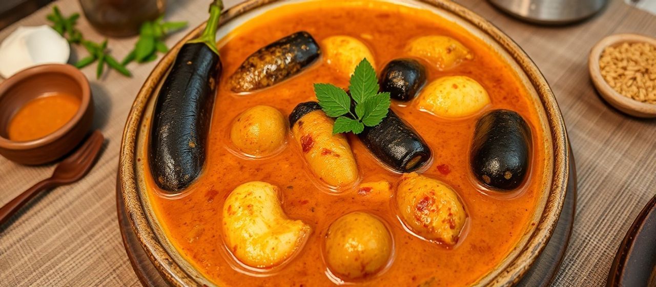 Kalapurappu Wambatu Hodi (Clay Pot Eggplant Curry)