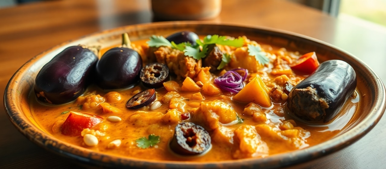 Kalapurappu Wambatu Hodi (Clay Pot Eggplant Curry)
