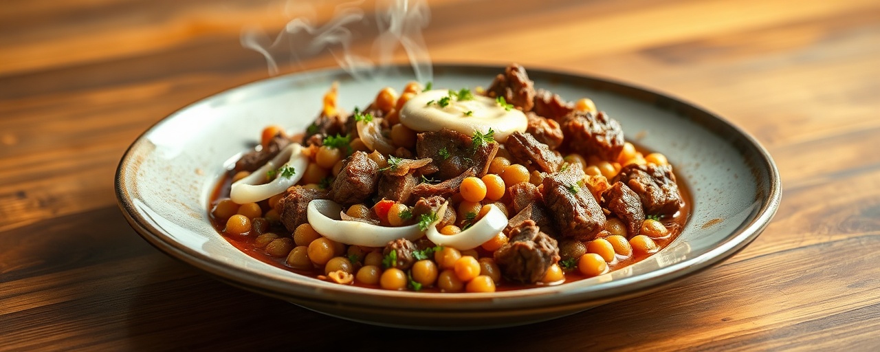 Karoo Lamb and Chickpea Potjie with Tahini Swirl