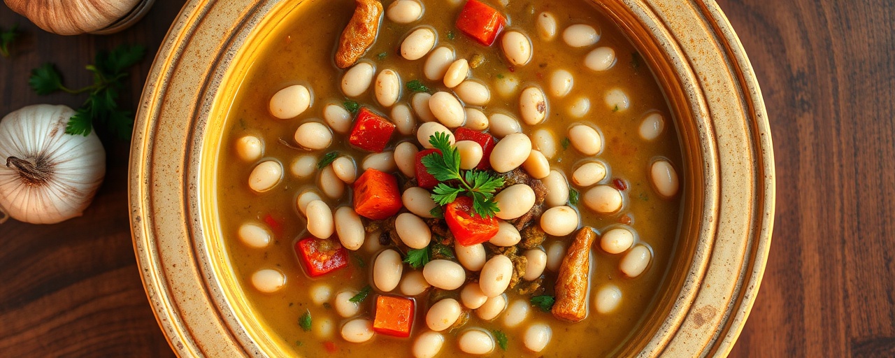 Kartuli Lobios Tahini Tzemi (Georgian White Bean and Tahini Stew)