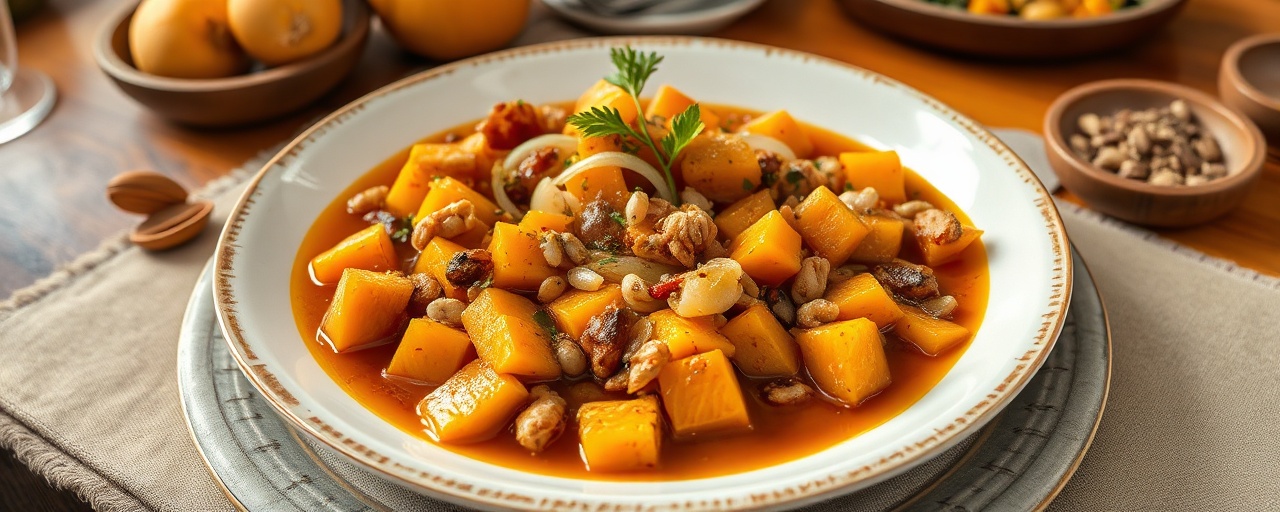 Kartuli Qabakhis Chashushuli (Georgian Slow-Cooked Butternut Squash Stew)