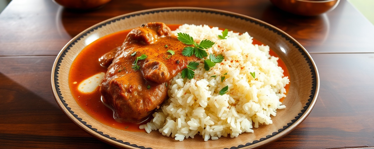 Kashmiri Rogan Josh with Saffron Rice