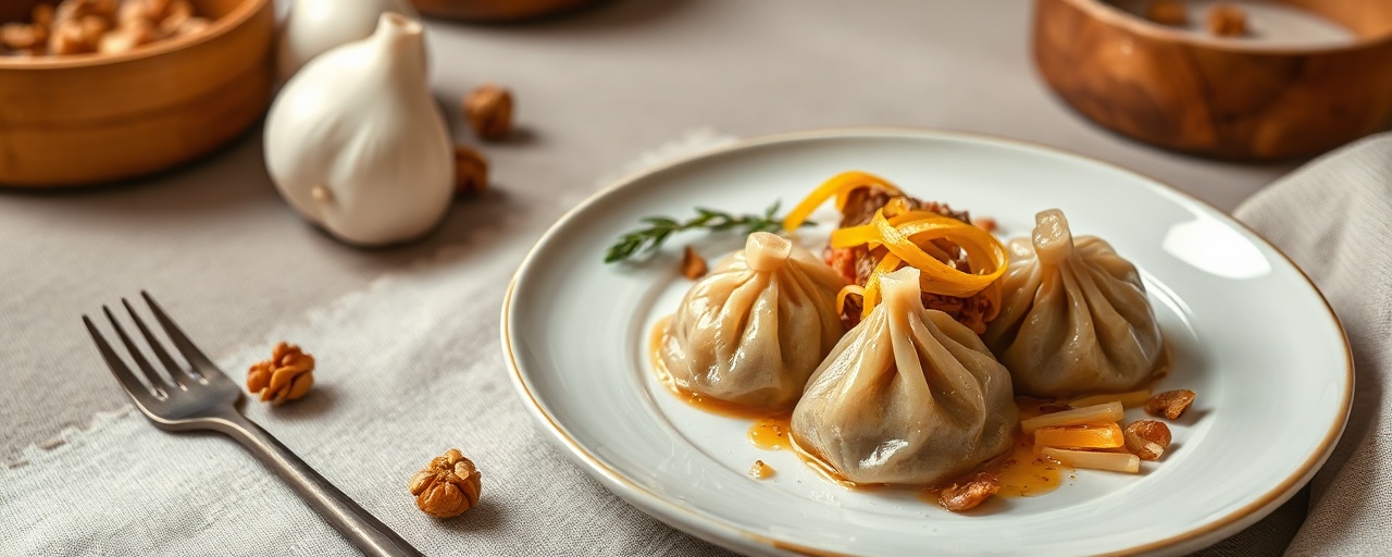Khinkali-Style Steamed Duck Dumplings with Svanetian Salt