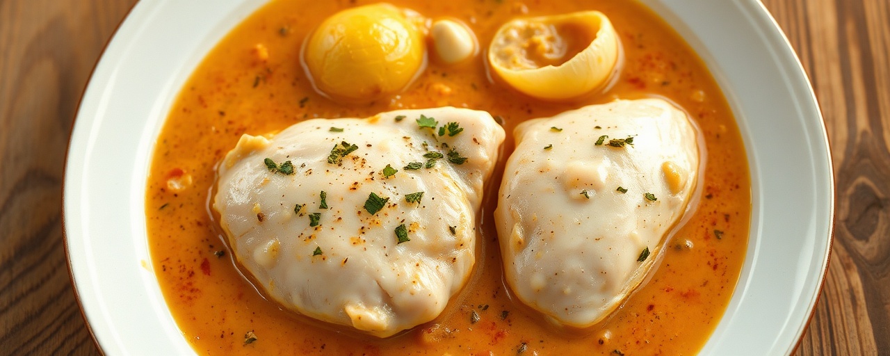 Kókuszos Paprikás Csirke (Poached Chicken in Creamy Coconut Paprika Sauce)