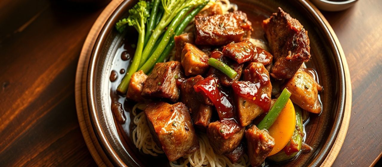 Korean Simmered Chicken and Short Rib with Vegetables