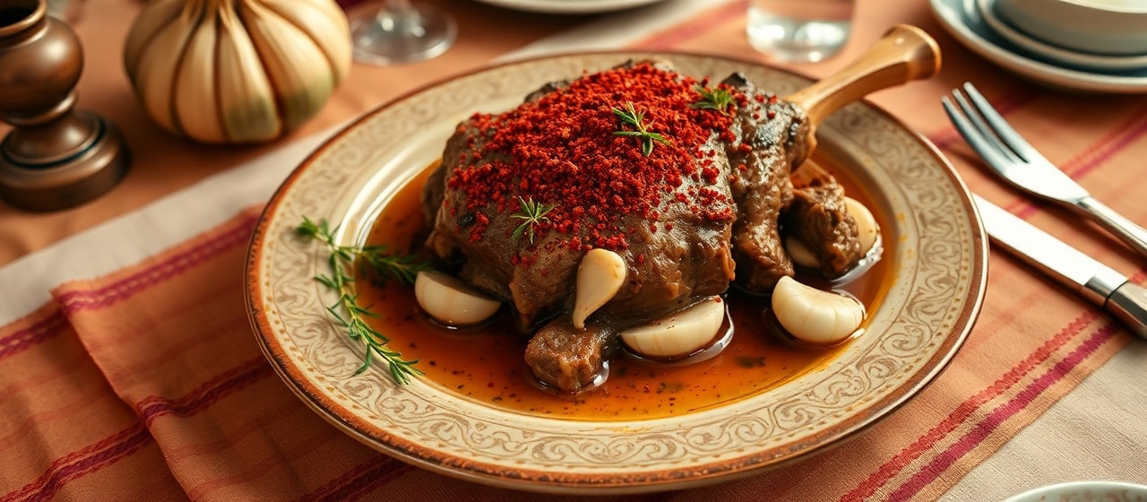 Kuzu Güveç with Sumac