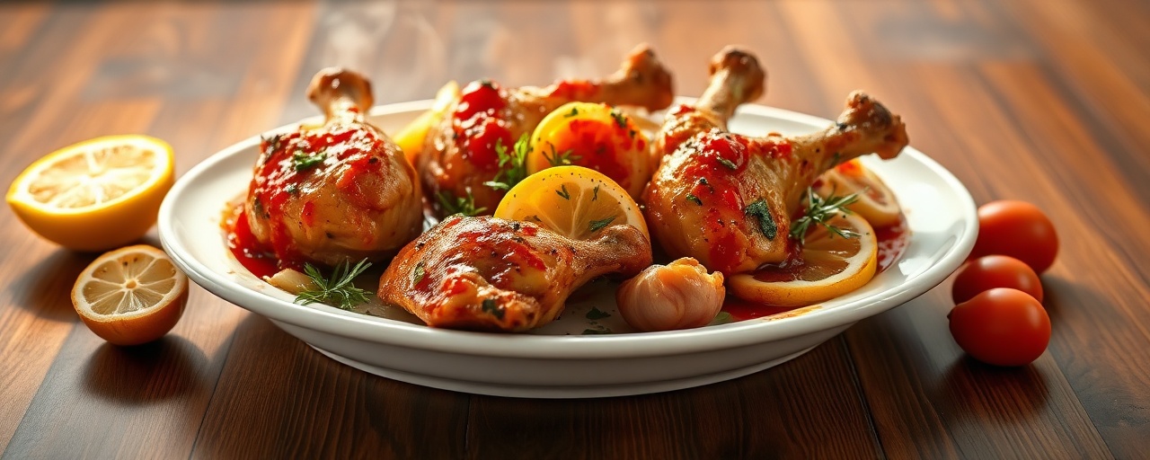 Lebanese Gochujang Roasted Chicken with Citrus and Herbs