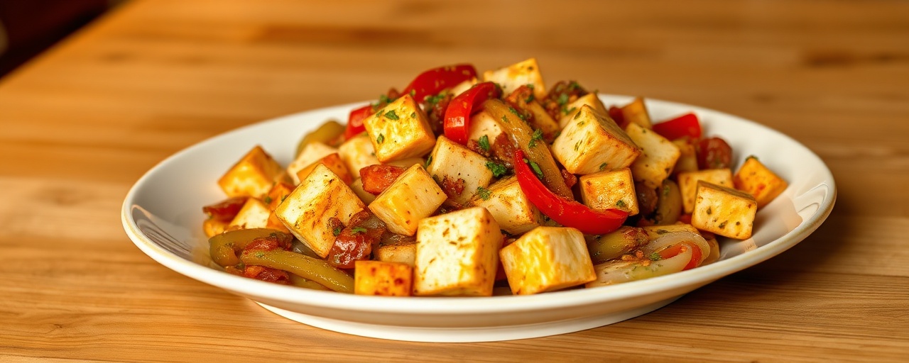 Lebanese Tofu & Vegetable Mishwi Sauté