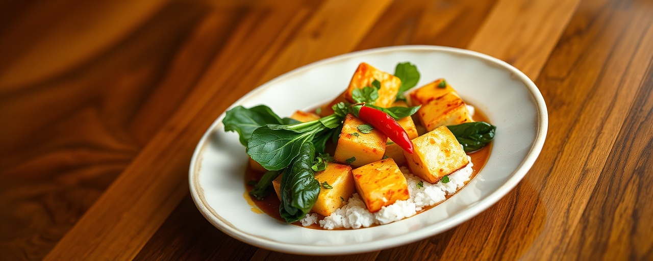 Lemongrass Chili Glazed Tofu with Sautéed Bok Choy