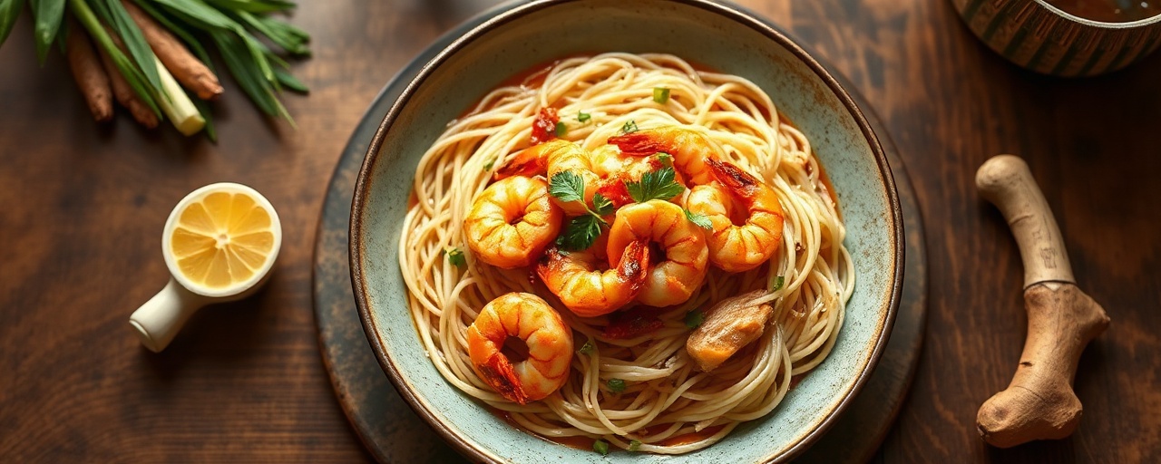 Lemongrass Chili Prawn Noodle Bowl
