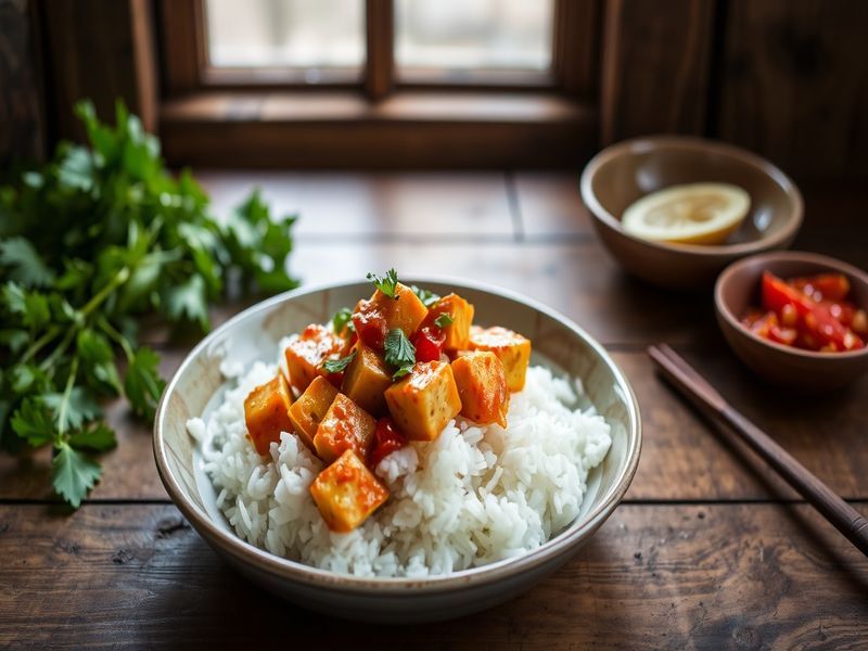Lemongrass Chili Tofu with Coconut Rice