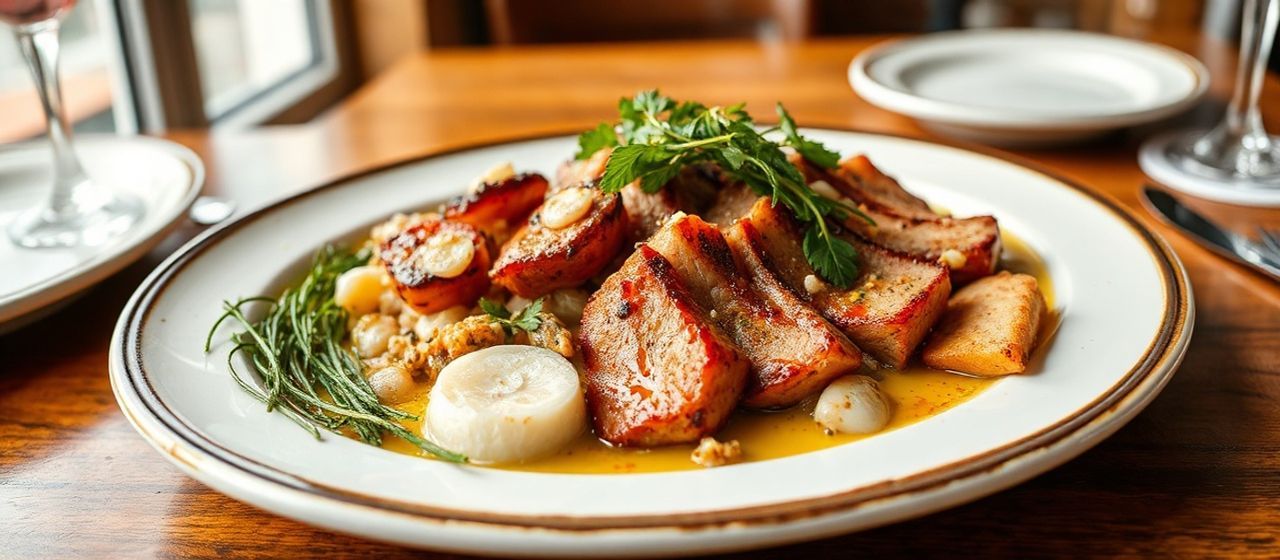 Lombo de Porco Salteado com Miso e Couve Portuguesa