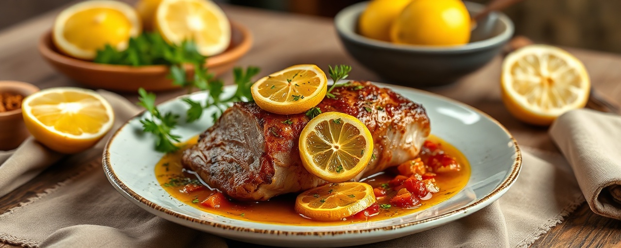 Lomo de Cerdo Pibil con Limón Conservado