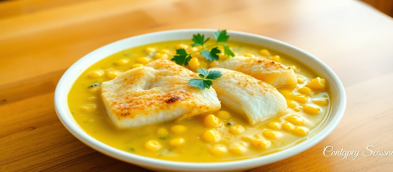 Malabar Haddock and Corn Moilee