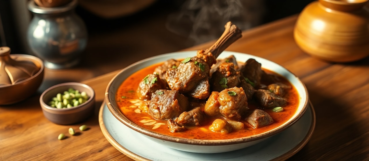 Malaysian Slow-Cooked Lamb Curry with Cardamom