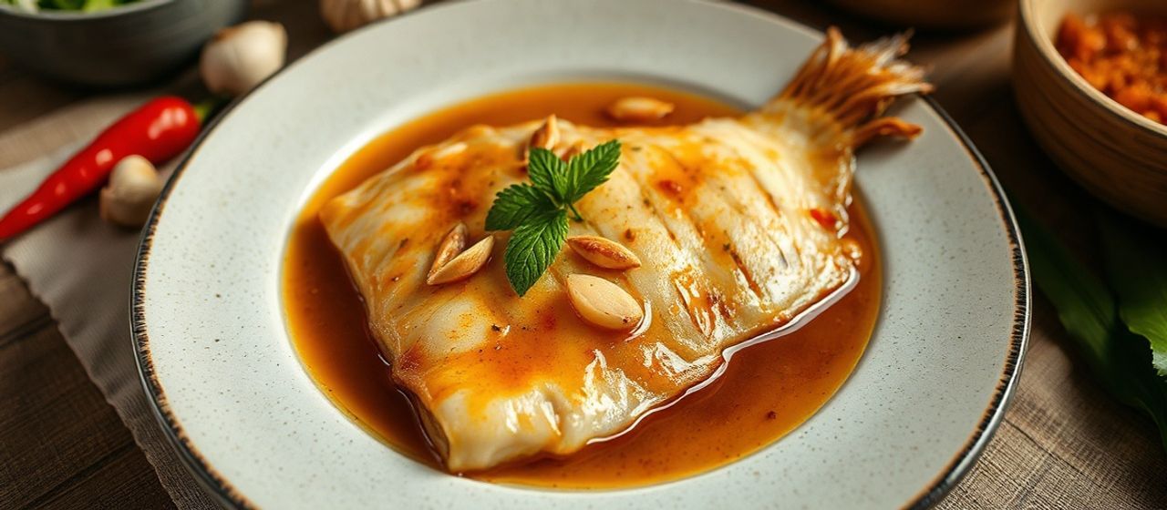 Malaysian Steamed Tilapia with Ginger-Star Anise Sauce