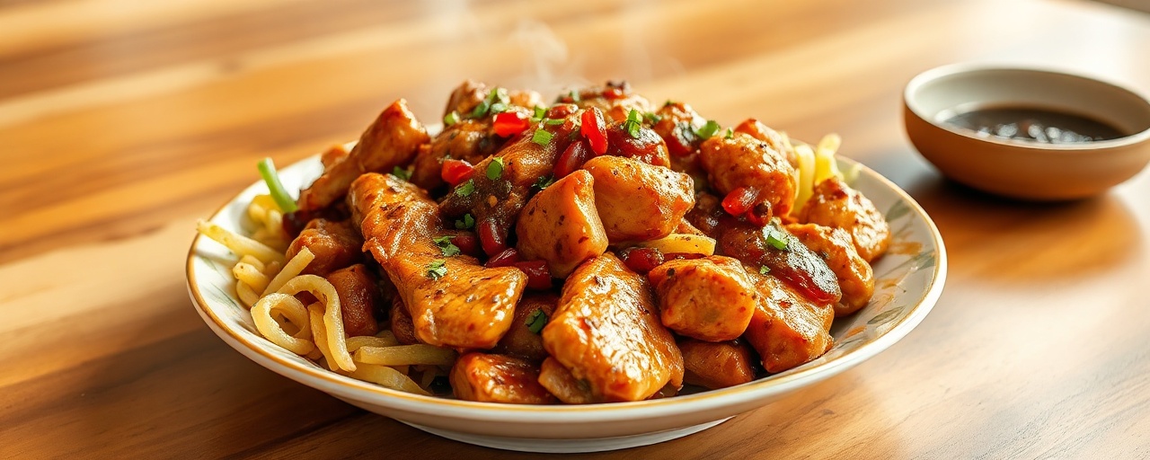 Malaysian Wok-Tossed Pomegranate Chicken