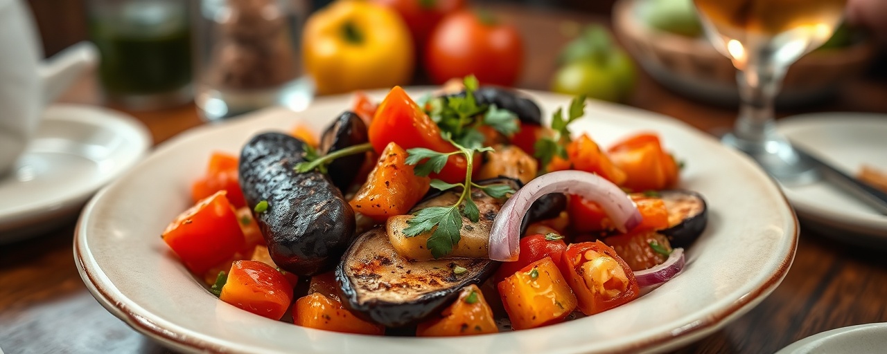 Mangalda Közlenmiş Patlıcan Salatası (Charcoal Grilled Smoked Eggplant Salad)