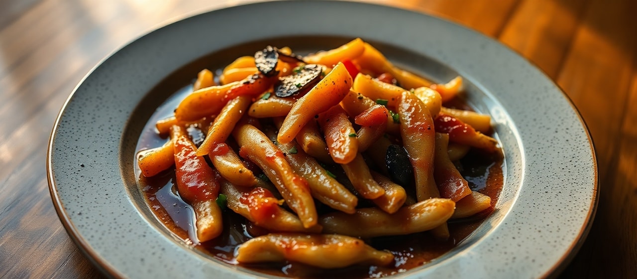 Marida Tiganiti me Tamarind Glaze