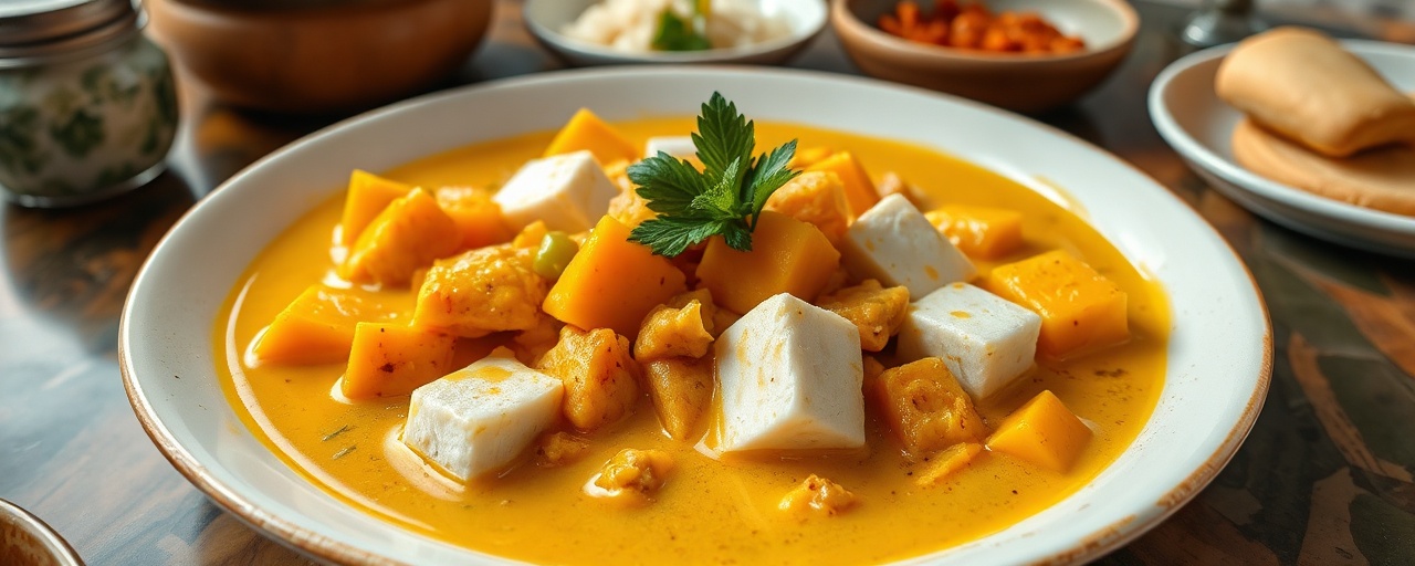 Masak Lemak Labu Kuning dengan Tofu
