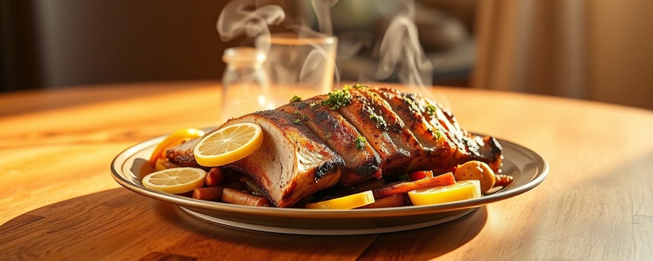 Mashawi Lahm Khinzeer Batn el Khanzeer (Grilled Spiced Pork Belly)