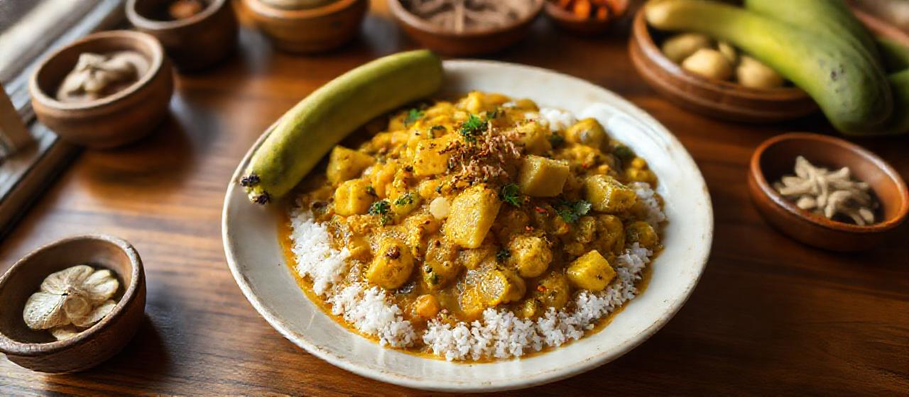 Matti Panai Vazhaikkai Mandi (Clay Pot Plantain and Coconut Curry)