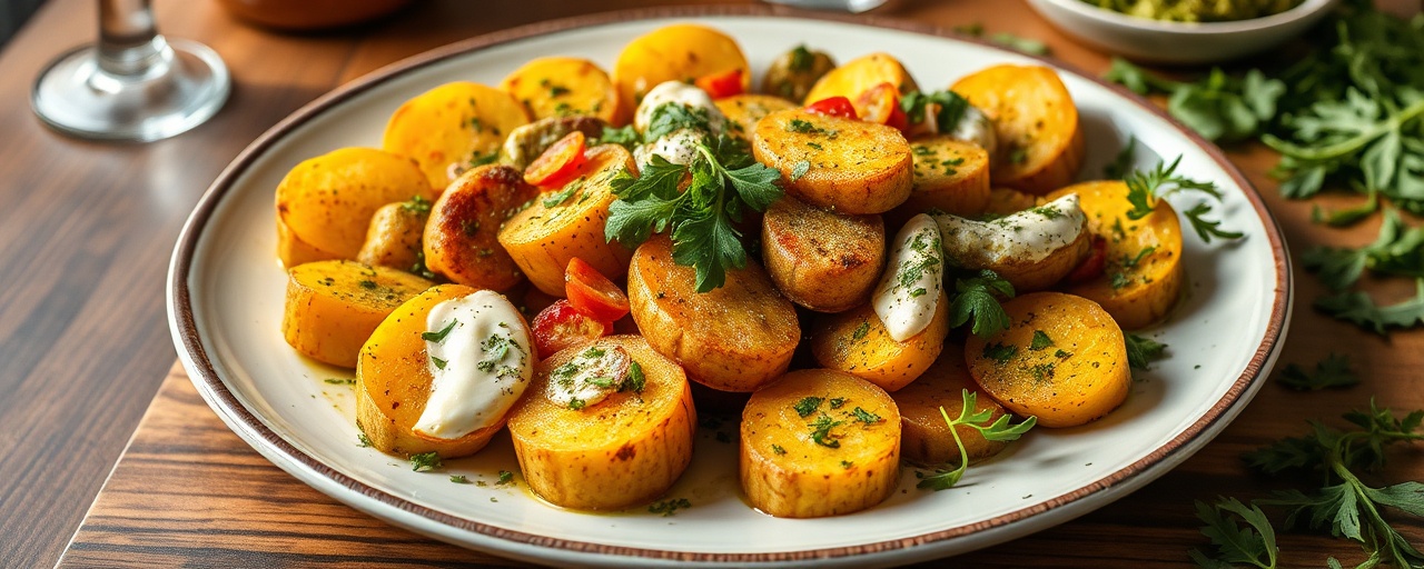 Medaglioni di Patata Dolce Croccanti con Stracciatella e Pesto di Rucola