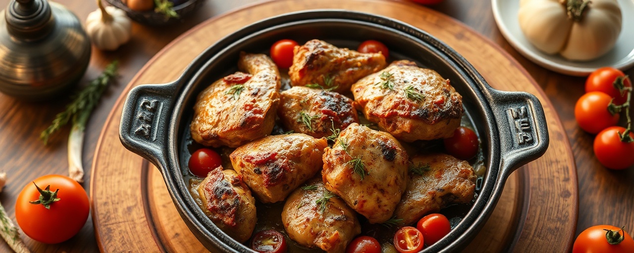 Mediterranean Clay Pot Chicken with Date & Star Anise Infusion