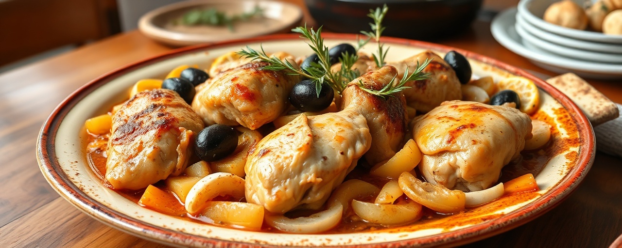Mediterranean Clay Pot Chicken with Lemongrass and Olives