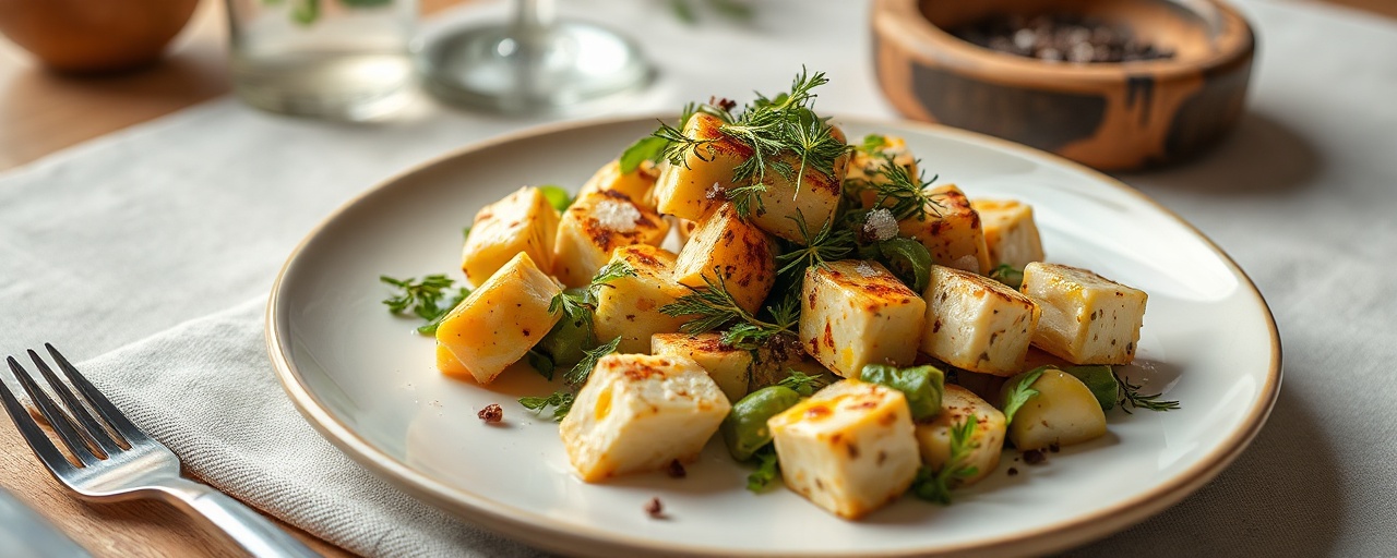 Mediterranean Cured Tofu & Herb Salad