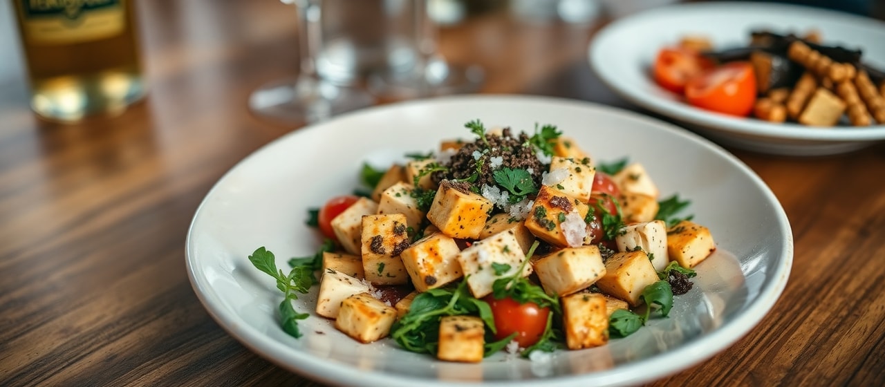 Mediterranean Cured Tofu & Herb Salad