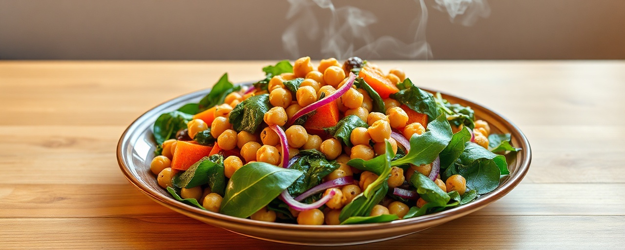 Mediterranean Steamed Sweet Potato and Chickpea Salad