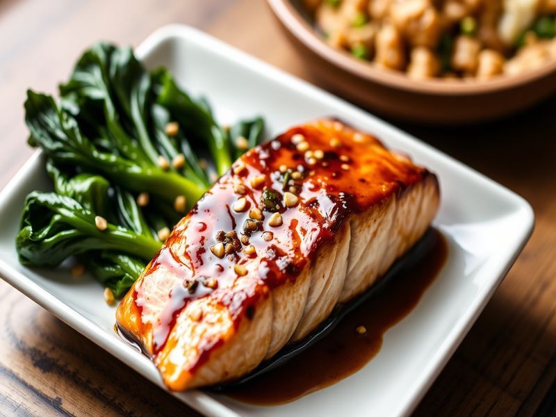 Miso-Glazed Salmon with Sesame-Ginger Bok Choy