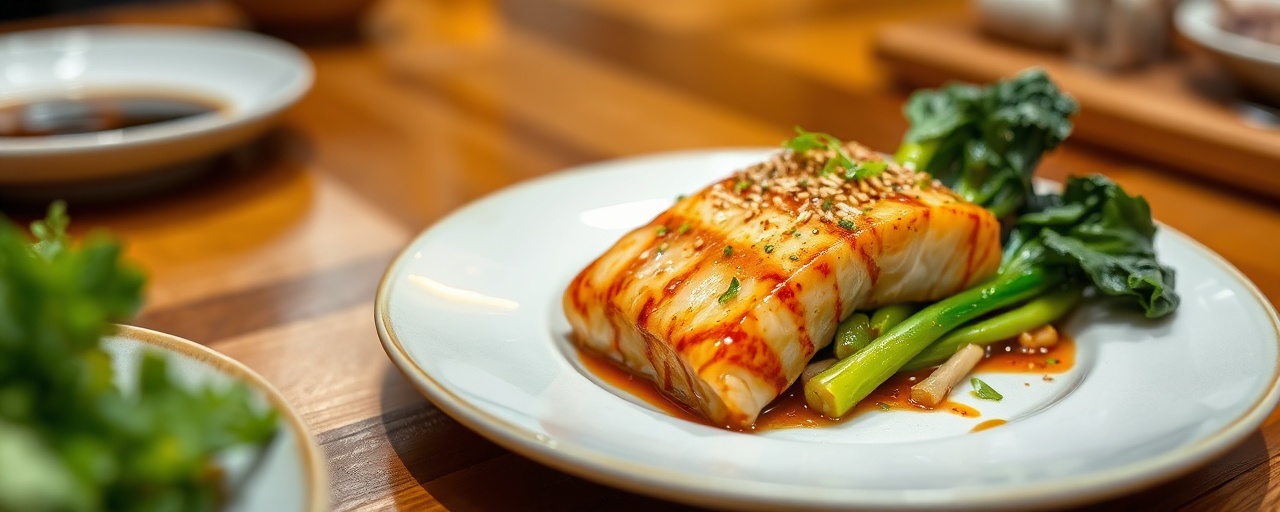 Miso-Glazed Salmon with Sesame-Ginger Bok Choy