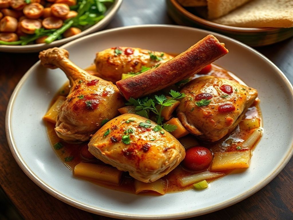 Miso-Infused Cajun Clay Pot Chicken and Sausage