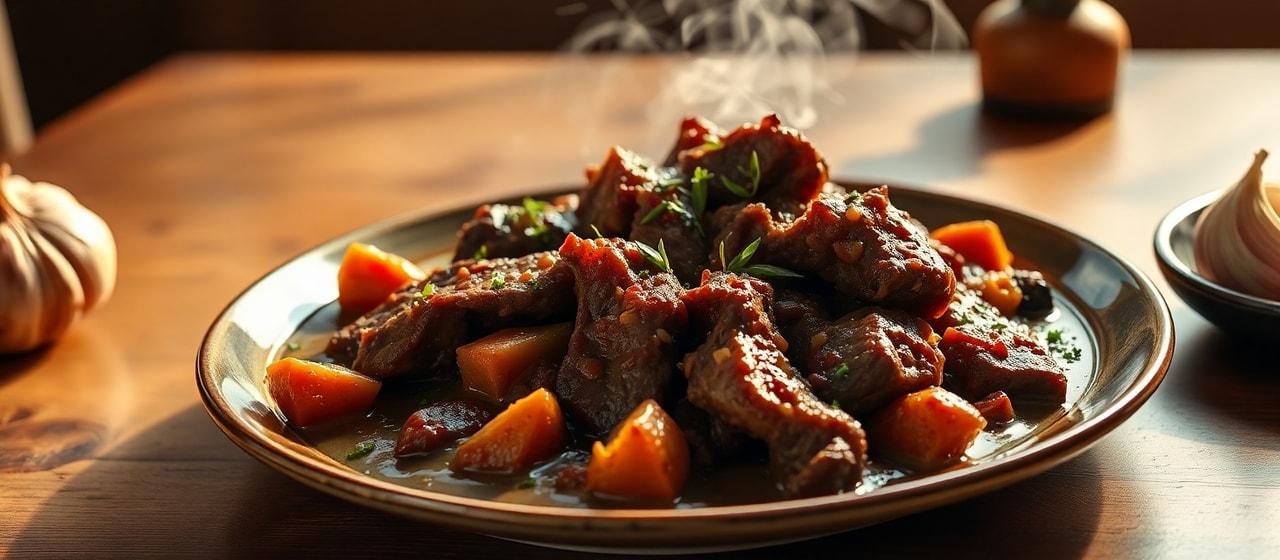 Miso-Infused Lamb and Date Stew