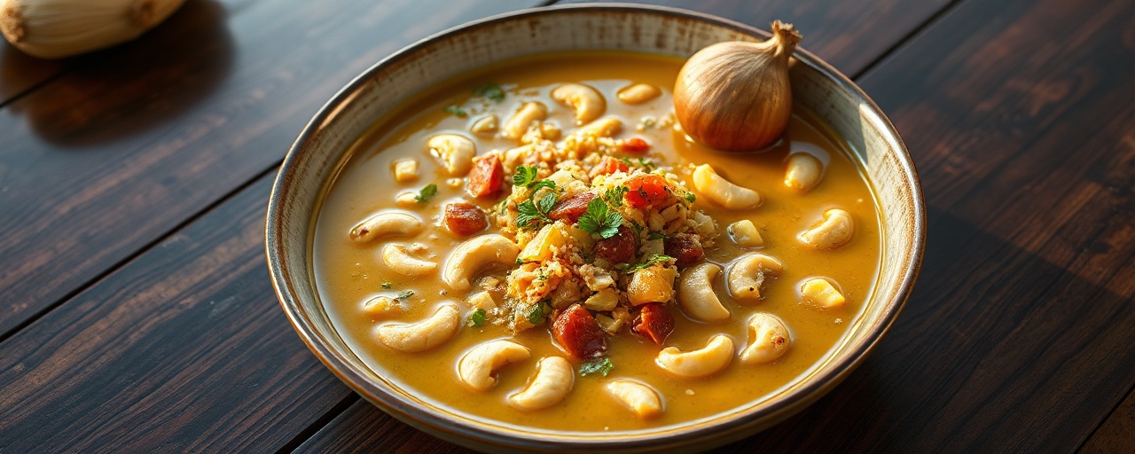 Moqueca de Palmito com Creme Fermentado de Castanha de Caju e Molho de Tamarindo
